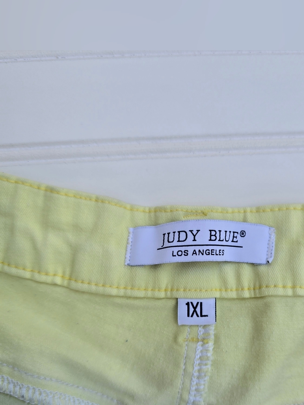Judy Blue Pastel Rainbow Ombre High-Waisted Denim Shorts - Raw Hem - Picture 6 of 8